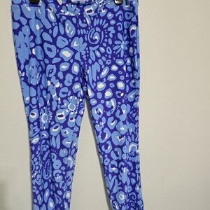 Jude Connally Blue and White Patterned Leggings